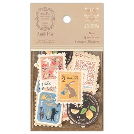 Nuby Flake Stickers Antique Galven | 5 Patterns 20 Sheets Washi Slit Stickers
