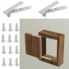 4Pcs Door Pivot Hinges, 360°Rotating Hidden Door Hinge 7-Shape Hinge
