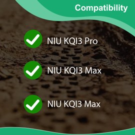 9.5x2.50 Inch Solid Tre for Electric Scooter: 9.5x2.5-6.1 Tire Replacement, Tubeless Rubber Tyre for NIU KQi3 Pro/KQi3 Max/KQi3/KQi3 Sport, Maintenance-free, Puncture-proof,Black (2PCS)