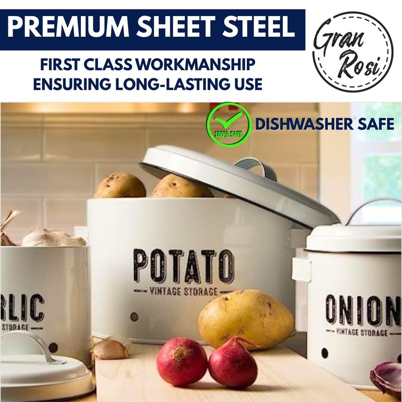 Granrosi Kitchen Vegetable Storage Set for Pantry & Countertop —