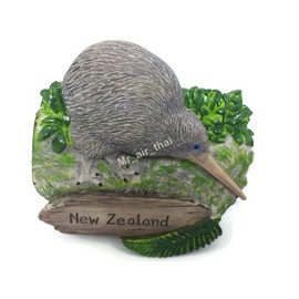 WitnyStore Tiny Kiwi Flightless Bird New Zealand Australia Oceania Tourist Attractions Resin Refrigerator Magnet Traveler Souvenir Gift Memento 3D Fridge Magnets
