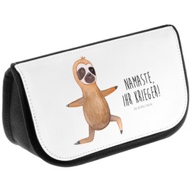 Mr & Mrs Panda Animal Series Sloth Lazy Pet Faultiere Sloth Yoga – Cosmetic Bag 100% Handmade in North Germany, Warrior Yoga Namaste Yoga Exercises Cosmetic Bag, Cosmetic Bag, Pouch, Cosmetic, Wash Bag, Pencil Case, Pencil Case, Cosmetic Bag, Make-Up Cas