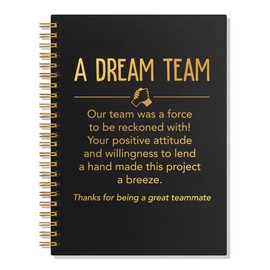 WUUCKOO A Dream Team 80 Sheets 160 Pages Funny Spiral Notebook, Team Appreciation Gifts for Employees, Team Member Gifts for Staff, Team Gifts for Coworkers Colleague