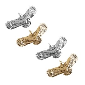 Ximimark 4 pcs Vintage Eagle Spread Wing Hairpin Top Clip Back Head Clip Spring Clip Hair Accessories Headwear