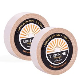 Sunshine (2 Pack) Double Sided Wig Adhesive Tape Roll 1/2" x 3 Yards - Made in USA (Super Cloth)