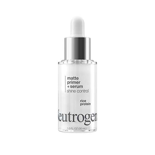 Neutrogena Shine Control Matte Booster Face Primer & Serum, Skin-Mattifying Serum-to-Primer with Rice Protein, Absorbs Excess Oil & Keeps Skin Shine Free, 1.0 fl. oz