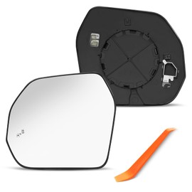 SNEMEEY Compatible with Toyota Tundra Driver Side Mirror 2022 2023 2024, Replacement for Toyota Tundra Tow Mirrors Glass Left Side, Chrome, Power Heated with Blind Spot Detection