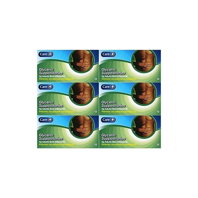 Care Care Glycerin Suppositories 4g 12s x 6 Packs