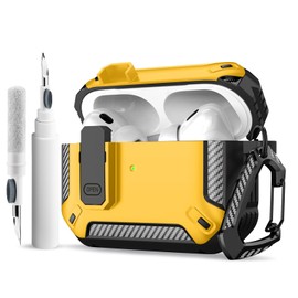 Wanme for Airpods Pro 2 Case, Full-Body Shockproof Hard Shell Protective Cover with Secure Lock Clip Accessories Compatible for AirPods Pro 2nd /1st Generation Case Women Men