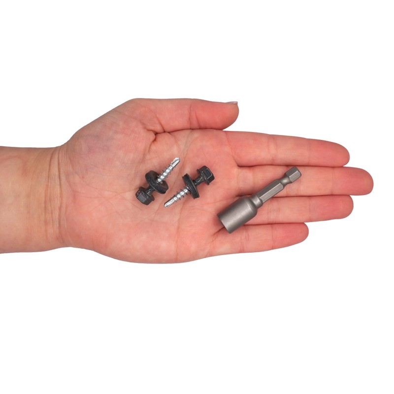 (Pack of 30) Metal Roofing Bolts, 4.8 x 25 mm