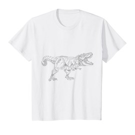 Kids Tyrannosaurus Coloring Shirt Color Your Own T-Shirt