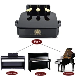 Sound harbor Piano Pedal Extender Adjusted Piano Foot Pedal Extender for Kids,Design with 3 Pedal Black
