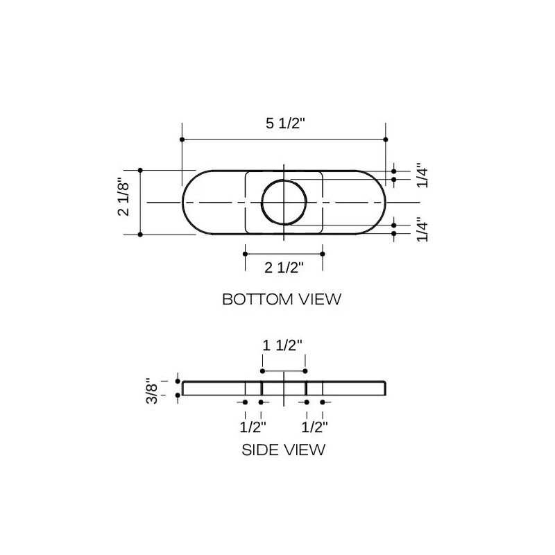 Vigo VG17000BN, 5-1/2"-Long Kitchen Faucet Escutcheon Plate, Brushed Nickel