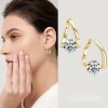 Aretes Finos de Moissanita – Plata 925 Chapada en Oro,