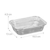 Relaxdays Aluminium Grill Trays, Set of 50, W x D: