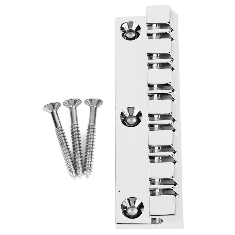 12 String Saddle Tailpiece Metal Chrome Color Saddle Bridge Top