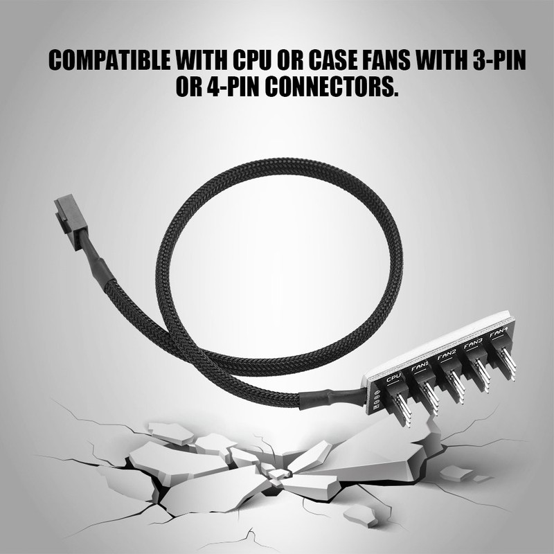 Concentrador de Ventilador de 5 Puertos - PC Adaptador de