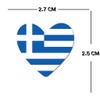 Set of 4 x Greece Flag Heart Iron on Transfer