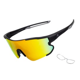 Gorics GS-POLA917 Polarized Sunglasses, Sports Sunglasses, Polarized Lenses to Reduce Glare, Polarized Lenses, Orange Type, UV Protection, UV Protection (GS-POLA917), Road Bike, Bicycle, Lightweight,