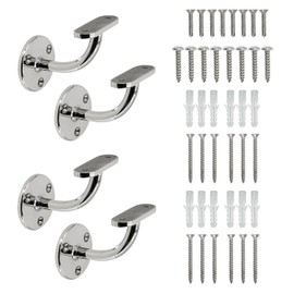 Top Hardware Stainless Steel 316 [Marine Grade] Wall Mount Handrail Bracket for Wood & Metal Stair Railing, Support Flat Surface Square Tube, Mirror finish, 4-Pack, WB-E910FM