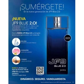 Jafra JF9 Blue 2.0 Cologne For Men 100 ml 3.3 Fl New In Box