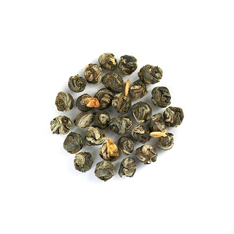 Jasmine Pearls (Dragon Pearls) Premium Loose Leaf Green Tea -
