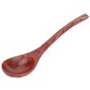5PCS Japanese Style Wood Spoon Long Handle Soup Spoons Household
