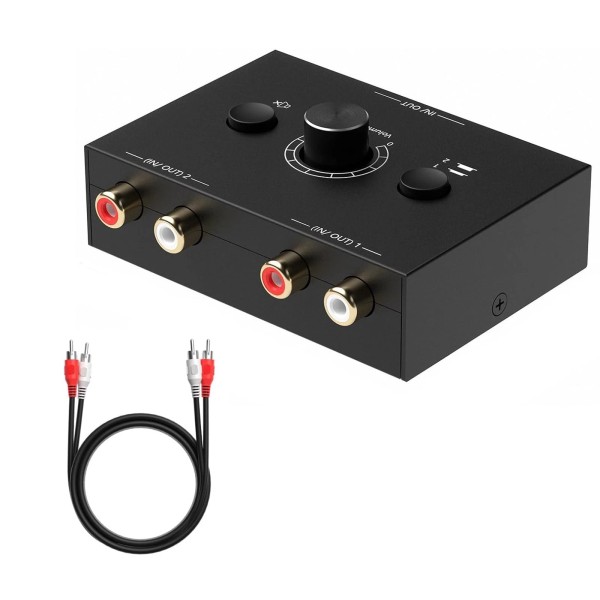 Universal New Audio Switcher Splitter Bi-Directional Audio Switcher With Mute