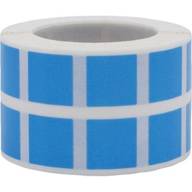 Small Light Blue Stickers 0.5 Inch 12.7 mm Square 1000 Count