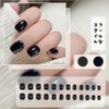 YUHENGCT ネイルチップ 黒 つけ爪 24枚入 ショート 人気 和風 可愛い 甘くクールなスタイル