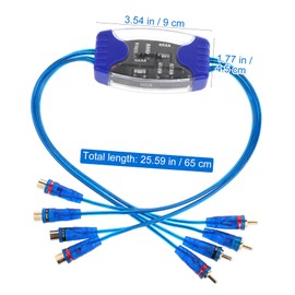 Gatuida 50w Channel Ground Isolator Noise Filter for Eliminates Line Noise Capacity Plated Connectors for Automotive and Home Stereo Use