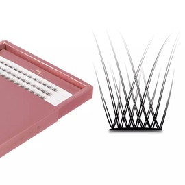 MANY BEAUTY "Intense" False Eyelash Clusters, 120 Pieces, Single Eyelash Extensions Set, 8-14 mm, Cluster Lashes for Eyelash Extension, V-Braiding Artificial Eyelashes (CC)