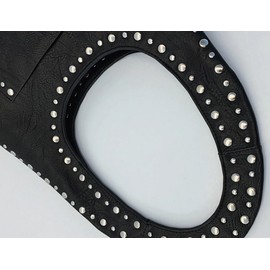 Molodo PU Leather Hobo Bag for Women Vintage Studded Tote Bag Handbag Trendy Shoulder Bag Punk Streetwear Handbag Purse