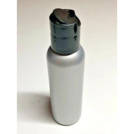 Unbranded Silver PET Plastic Bottle. 2 oz Disk Dispensing Cap. Wholesale Lot 100 Free Ship