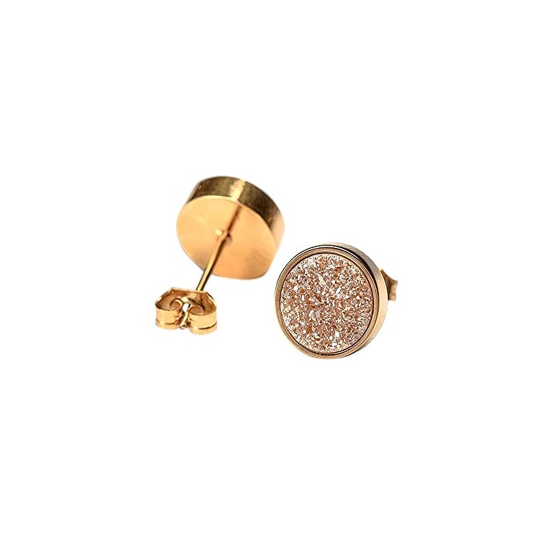 LuckyLy Set Joyería Acero Inoxidable Baño Oro 18K Plata Regalos