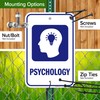 Psychology With Graphic Sign, 12x18 Inches, Rust Free .063 Aluminum,