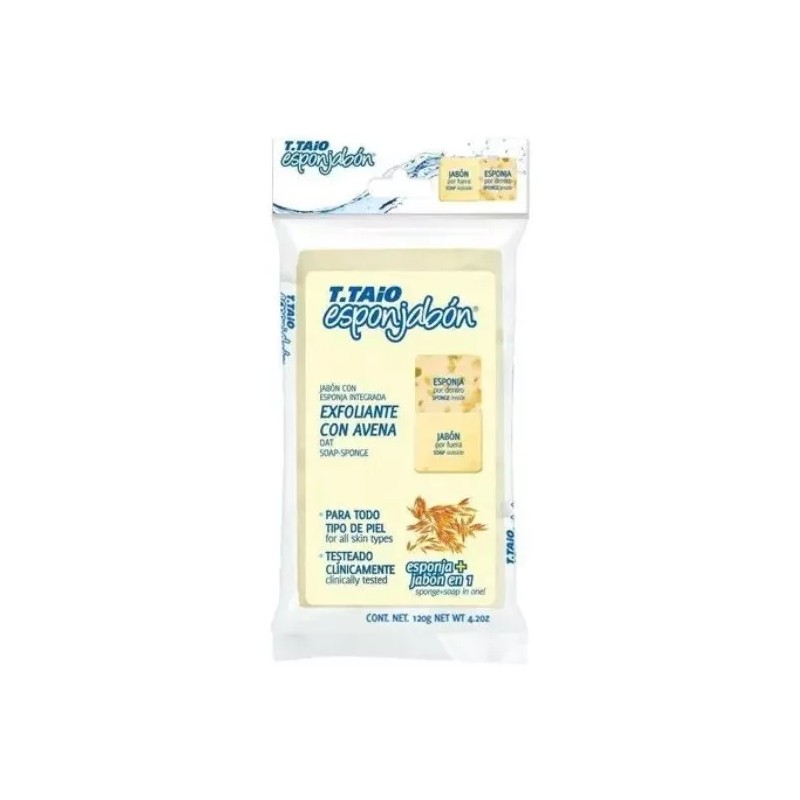 T.Taio 6 Ttaio Esponjabón Exfoliante Avena Amarillo 6 Pack