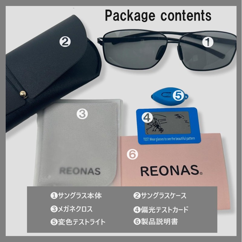REONAS Men's Polarized + Color Changing Pilot Sunglasses, For Driving,