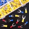 Glarks 240pcs 22-16/16-14/12-10 Gauge Fork Spade Quick Splice Crimp Terminals