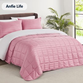 anfie Weighted Blanket(80"x87" 25lbs),Ultra Soft and Cozy Cooling Weighted Blanket for Adult,Heavy Blanket with Machine Washable Soft Blanket