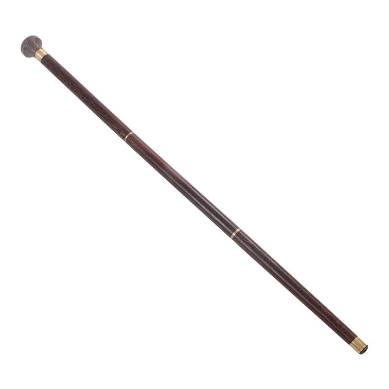 Elderly Wenge Walking Stick Elegant Ergonomic Detachable Round Grip Walking