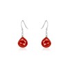 Carnelian Teardrop Earrings in Sterling Silver