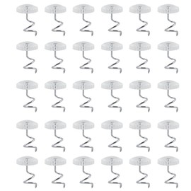 Upholstery Twist Pins 30/50pcs Upholstery Tacks Headliner Pins Bed Skirt Pins Clear Heads Twist Pins for Upholstery Couch Sofa Bedskirts Slipcovers (30Pcs)