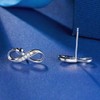 Infinity Earrings 925 Sterling Silver Studs Forever Love Accent Fashion