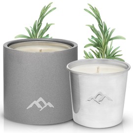 Murphy's Naturals Refillable Mosquito Repellent Candle for Outdoor Patio, DEET-Free, Plant-Based Essential Oils, Soy & Beeswax Blend, Grey, 9 oz, 1-Pack