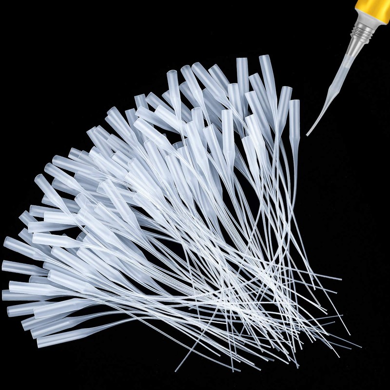 Hsei 200 Pcs Micro-Tips Plastic Glue Bottle Tips Glue Extender