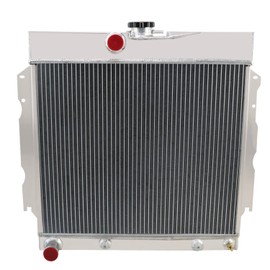 HKAUTOPART Radiator for 1963-1969 Dodge Charger Coronet Polara 4.5L 5.2L 5.9L 6.3L 7.0L 7.2L V8 & 1963-1967 Plymouth Barracuda Belvedere Fury Satellite Savoy Valiant, 3 Row Full Aluminium Radiator