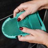 Guante exfoliante de silicona, exfoliante corporal higiénico con ganchos de