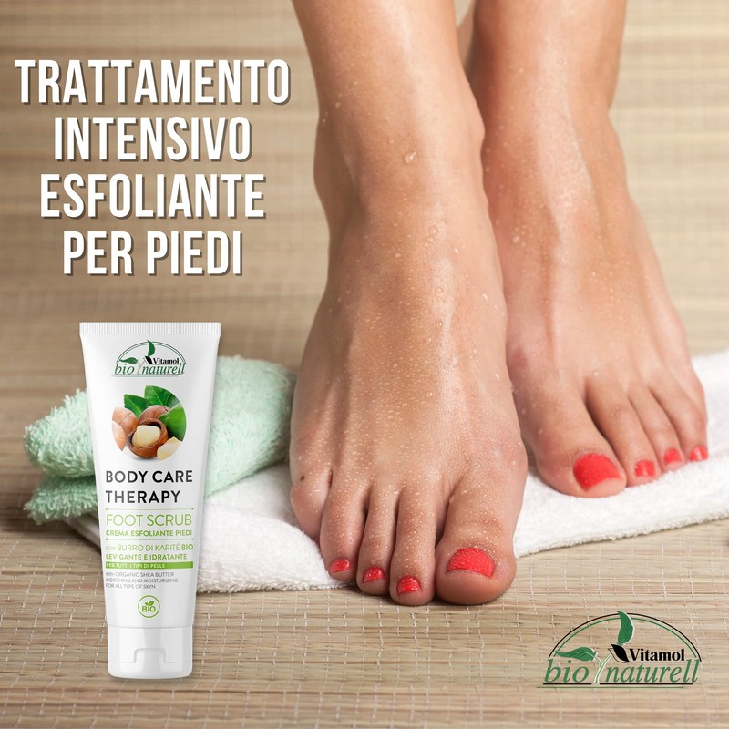 Vitamol Bio Naturell Foot Scrub Exfoliating Cream Organic Foot Pedicure
