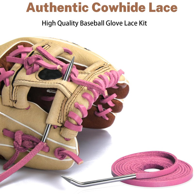 Aeesio Softball Baseball Glove Lace, Mitt Lace Repair Kit Includes